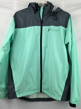 Frogg Toggs Women's S/M River Toadz Waterproof Rain Jacket Seafoam Green & Gray